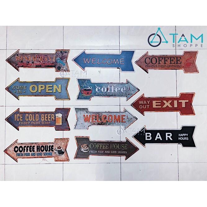 Tranh thiếc mũi tên trang trí Vintage dài 45cm số 20