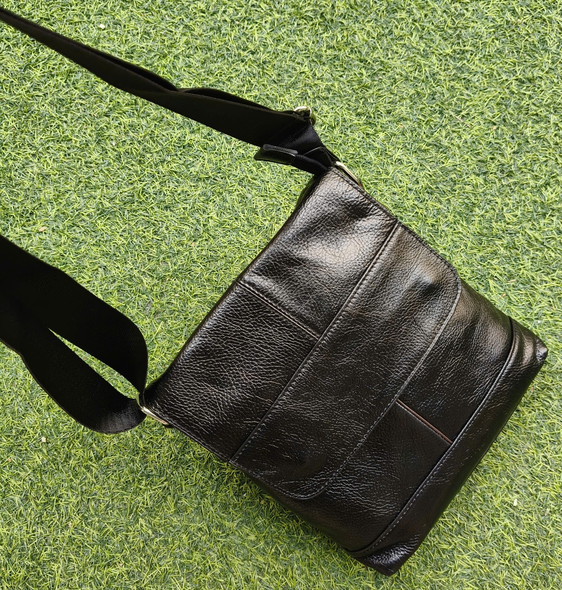 |Da thật| Túi đeo chéo nam mềm mỏng bền BHM5102 túi đeo vai