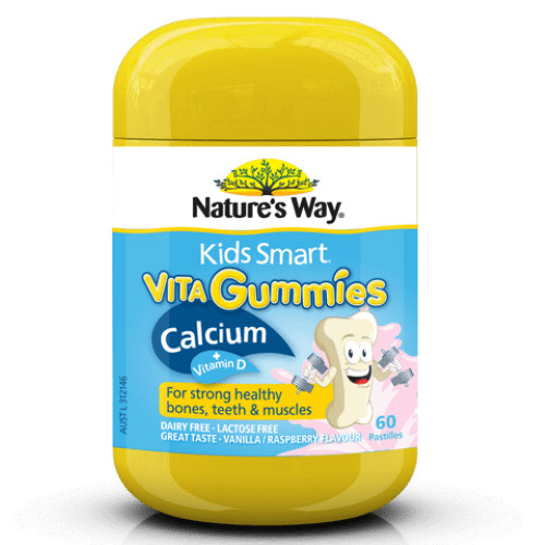 Nature's Way Vita Gummies Calcium + Vitamin D - Kẹo mềm bổ sung Canxi và Vitamin D3 cho bé.