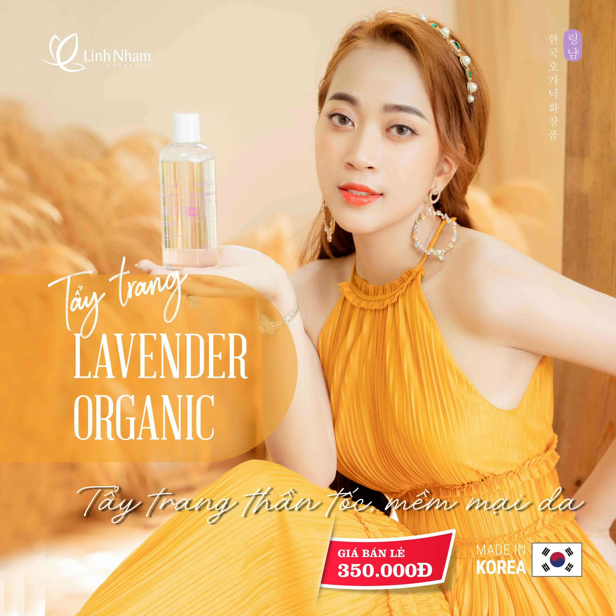 Nước Tẩy Trang Lavender Organic Linh Nhâm 300ml (CLEAR WATER)