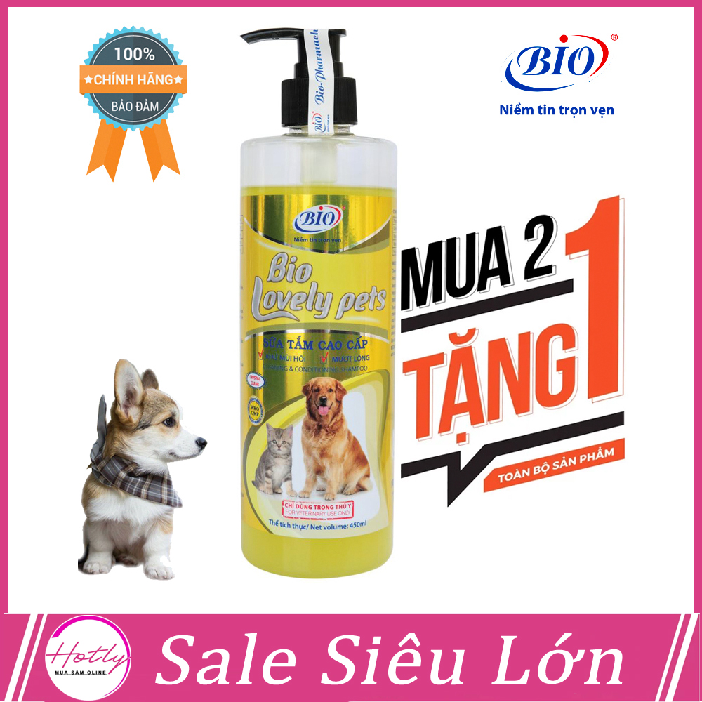 MUA 2 TẶNG 1 Sữa tắm bio lovely giúp dưỡng lông siêu mượt, khử mùi hôi cho chó mèo - 79305
