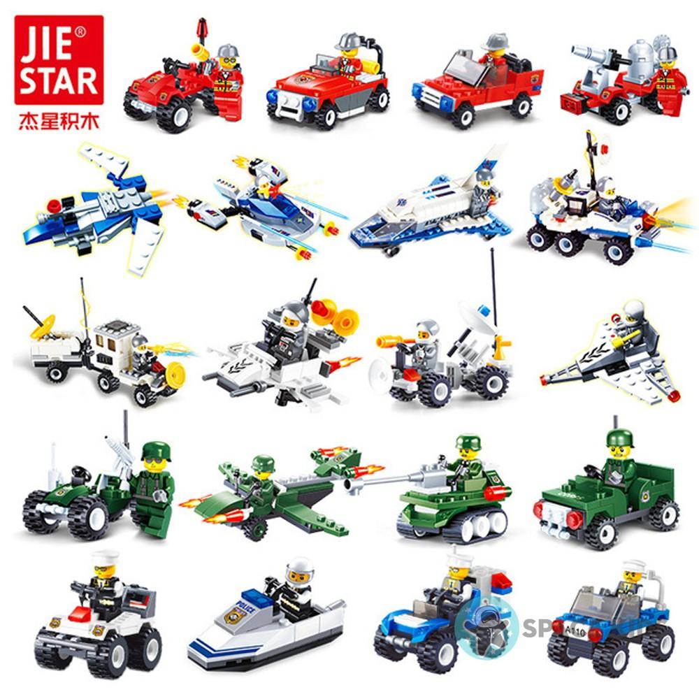 Đồ chơi cho bé xếp hình Lego city minifigures nhiều chủ đề từ 24 đến 47 chi tiết