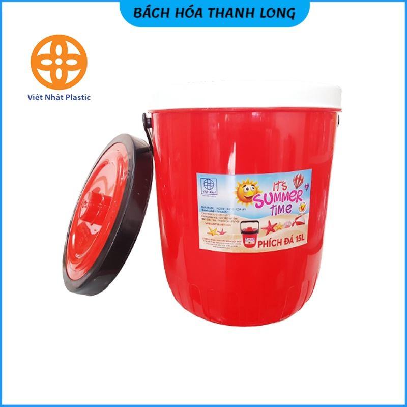 Thùng đá giữ nhiệt tròn nhựa Việt Nhật-Thùng đựng đá 5L,10L,15L giữ nhiệt lâu (3915