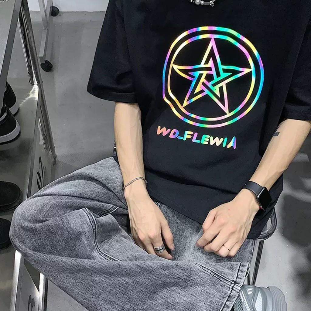 Áo thun nam đẹp ️️ WD Star in Phản quang 7 màu ️ chất vải cotton chất mịn tốt aothununisex aophongnam