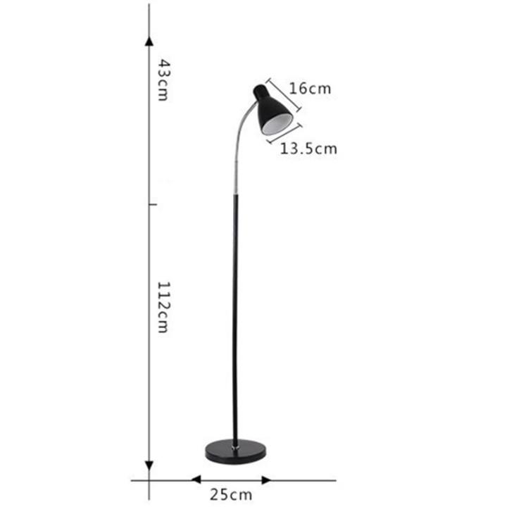 Đèn đứng đọc sách DC009 2 màu đen trắng hiện đại tiện dụng