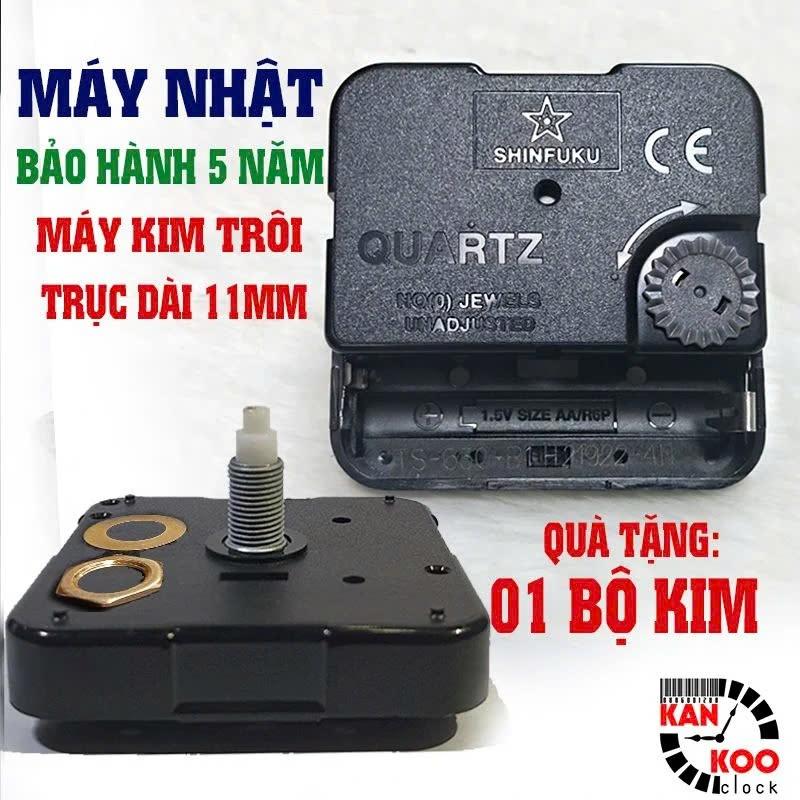 Máy đồng hồ treo tường kim trôi Nhật Bản chính hãƞg hiệu Shinfuku cốt dài 18 (trục vặn ốc 11mm)-bảo hành 5 năm - MÁY + KIM 8096