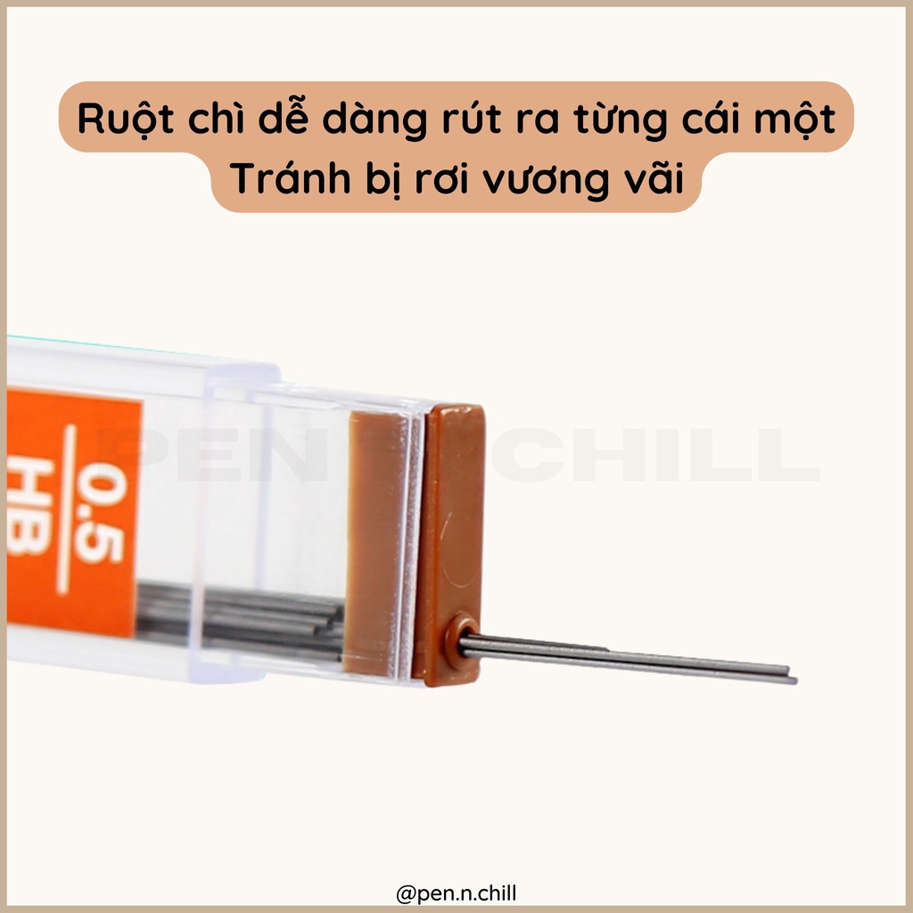 Ruột Chì Bấm 2B HB Faber Castell Super Fine 0.5 0.7 mm 20 Ngòi/Hộp