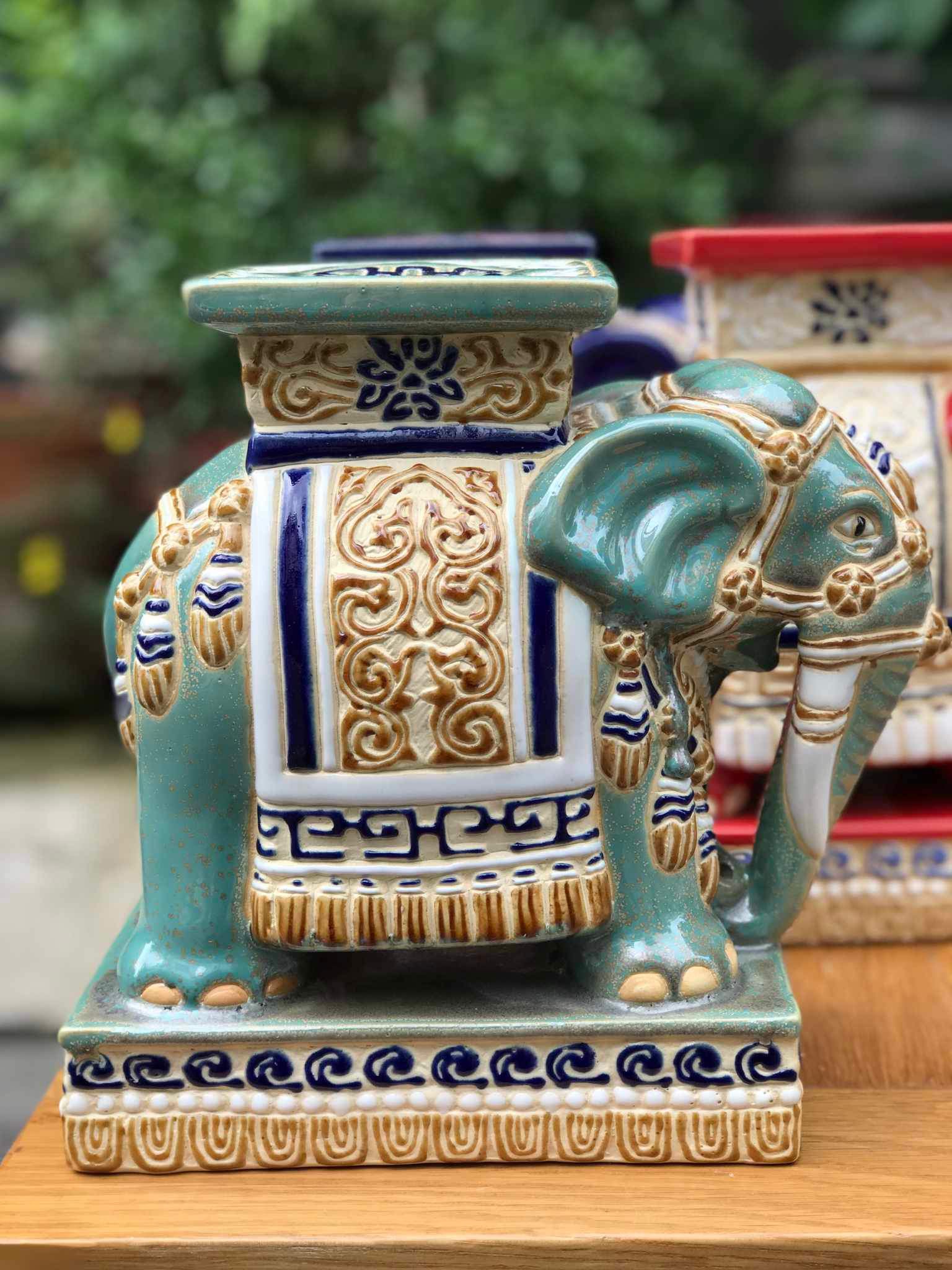 TIỂU TƯỢNG GỐM SỨ NAM BỘ 25CM TRANG TRÍ DECOR