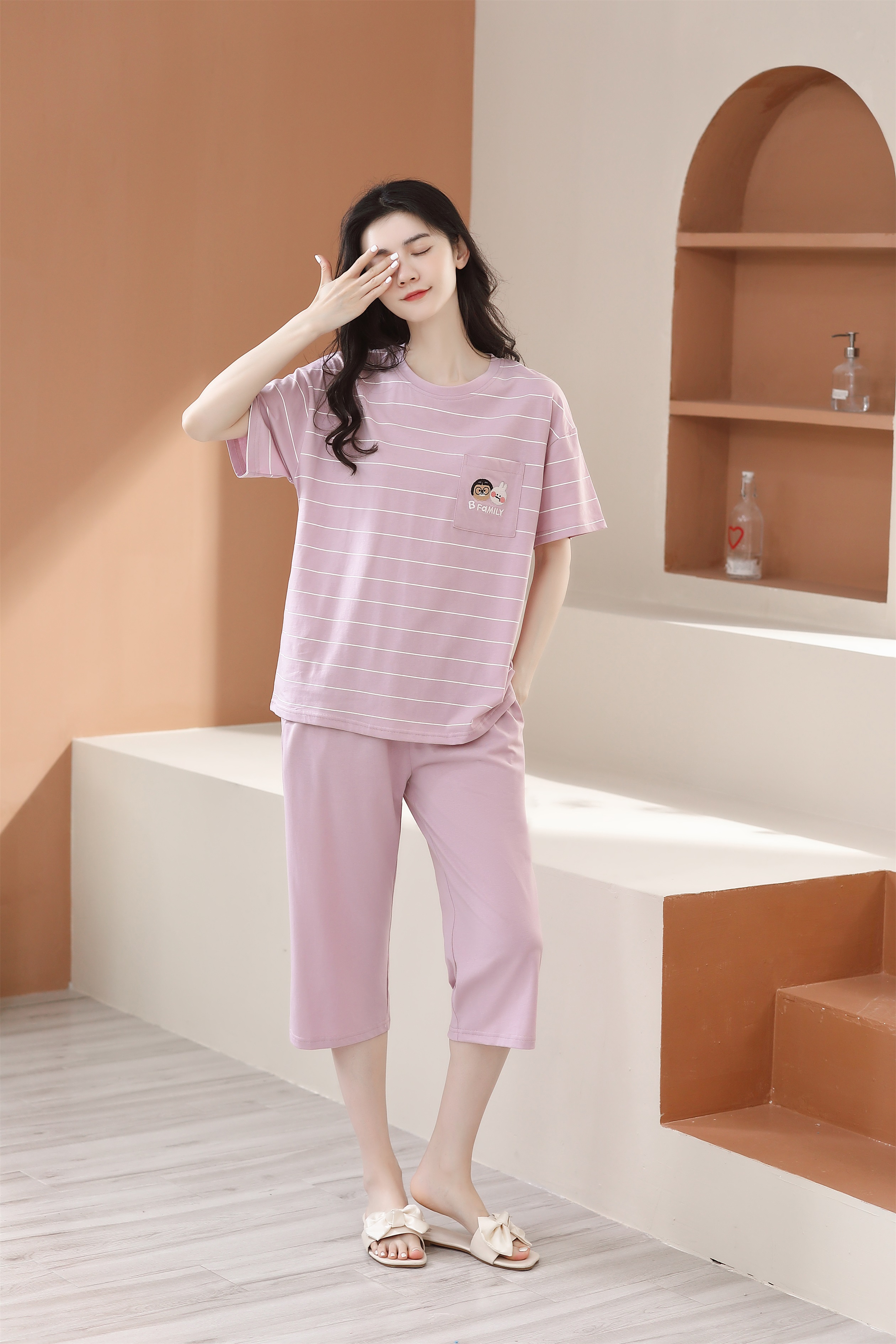 Quần áo mặc nhà cotton 5655