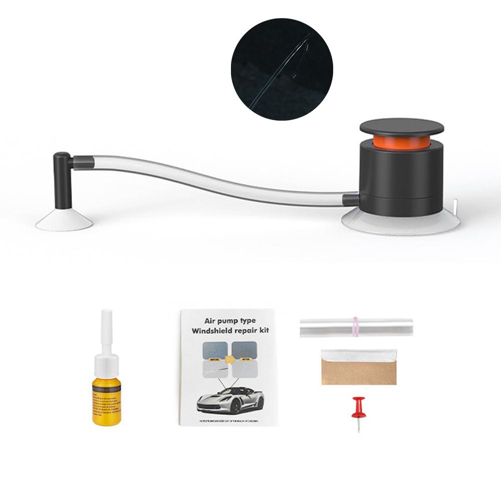 Windshield Repairing Kit Car Glass Repairing Fluid Crack Repairing Tool Air Pump Type Windscreen Quick Fix