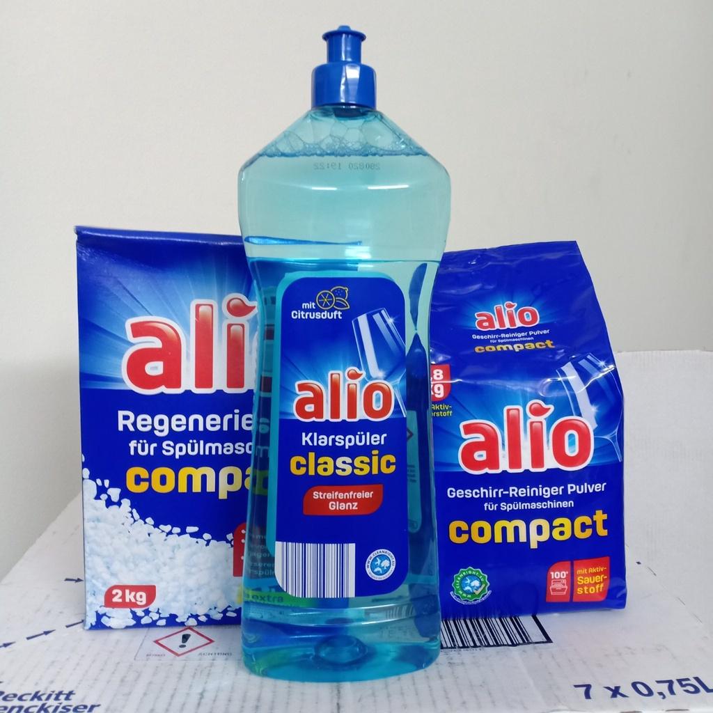 combo bột rửa bát alio Muối rửa bát Alio nuớc làm bóng Alio