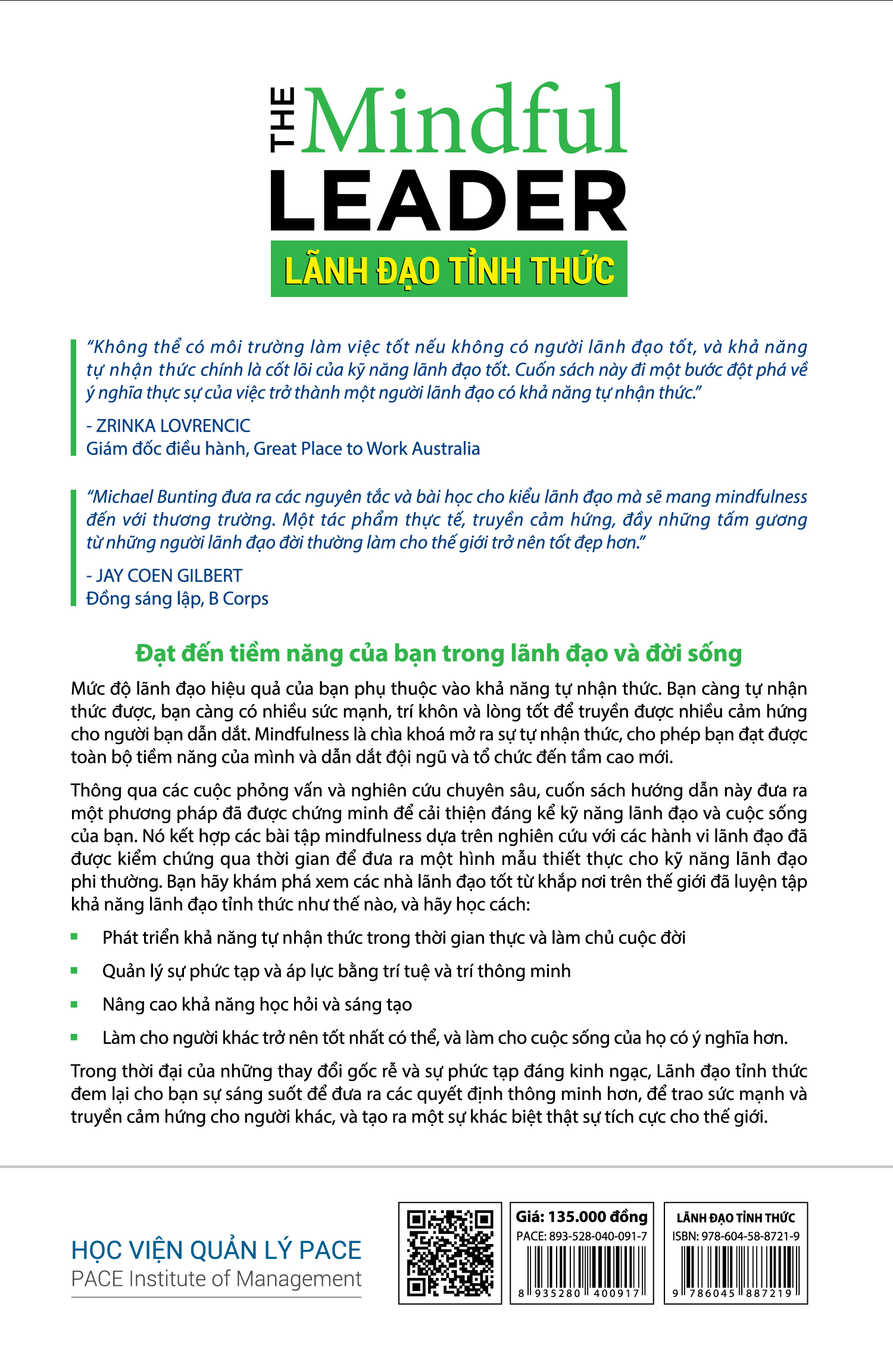 LÃNH ĐẠO TỈNH THỨC (The Mindful Leader) - Michael Bunting - Hoàng Mạnh Hải dịch - Tái bản - (bìa mềm)