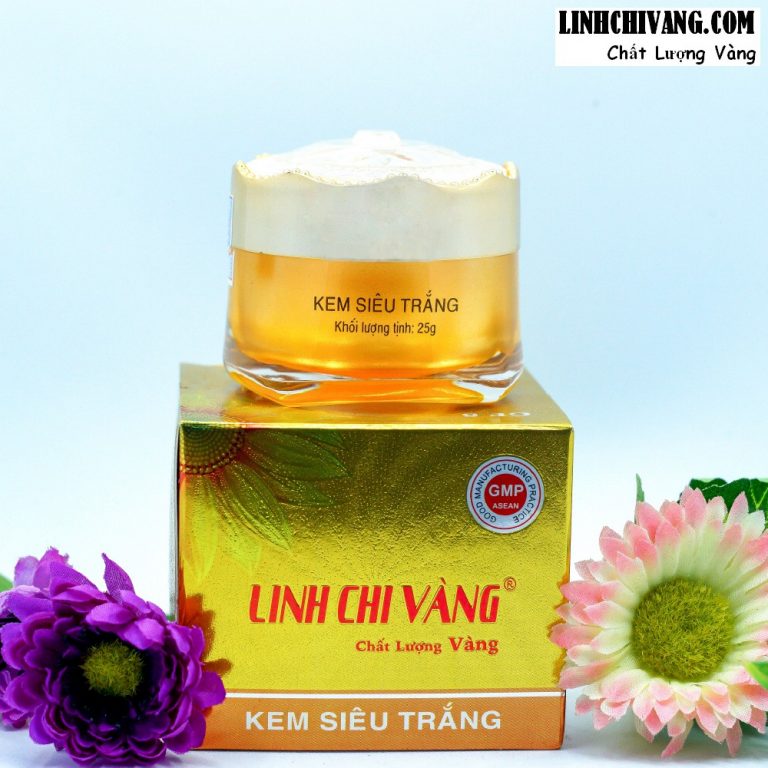 Kem LINH CHI VÀNG siêu trắng da mặt 25G