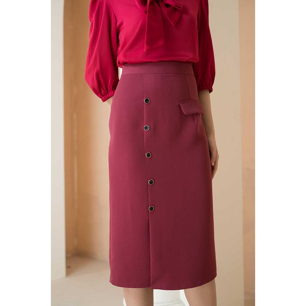 Chân váy bút chì cúc dọc Jamie Skirt CV01 - thời trang công sở wfstudios