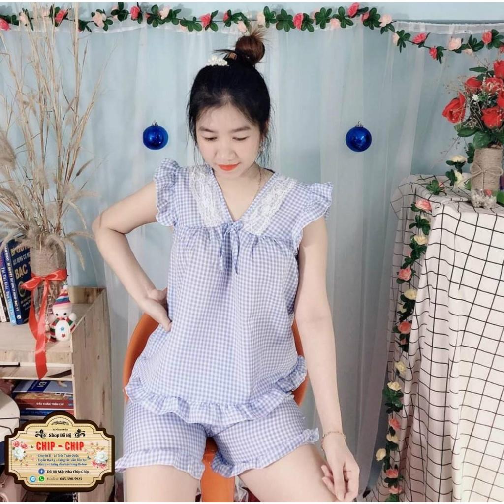 ️DỄ THƯƠNG CỰC️Đồ Bộ Đùi CaRo Mặc Nhà , đồ bộ đùi mặc nhả xinh xắn , dễ thương , kute M00106