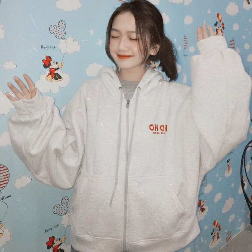 ÁO Hoodie Form Rộng Dây Kéo OHOH Nam Nữ