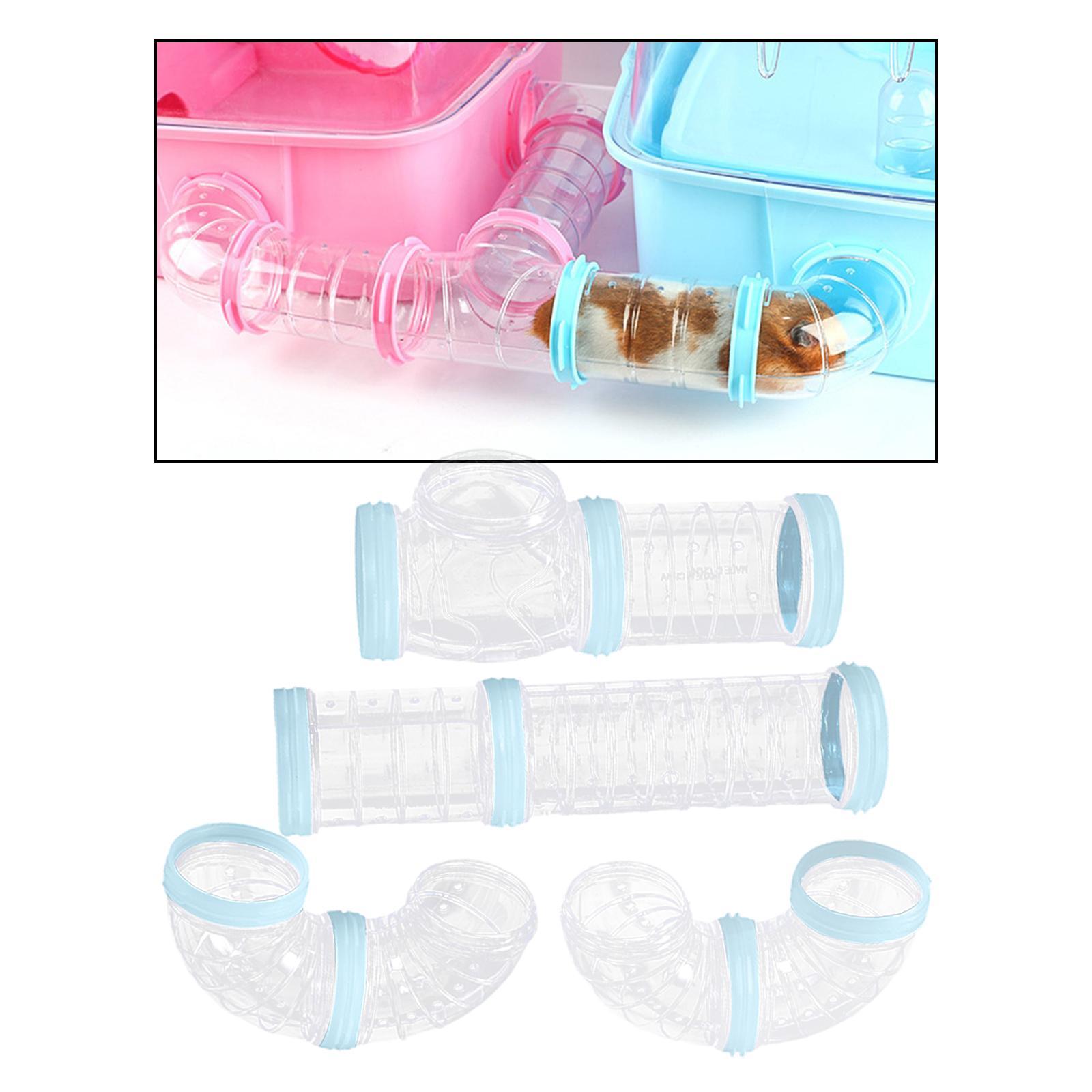 8Pcs Hamster Tubes Set Connected Tunnels DIY