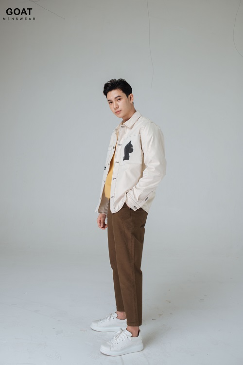 Áo Sơ Mi Khoác Nam Kaki Phối Túi Thời Trang Thanh Lịch GOAT MENSWEAR