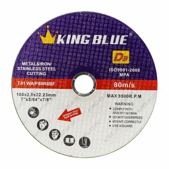 Đá Cắt Sắt, Inox King Blue D3-180x2.0 Hộp 25 Viên