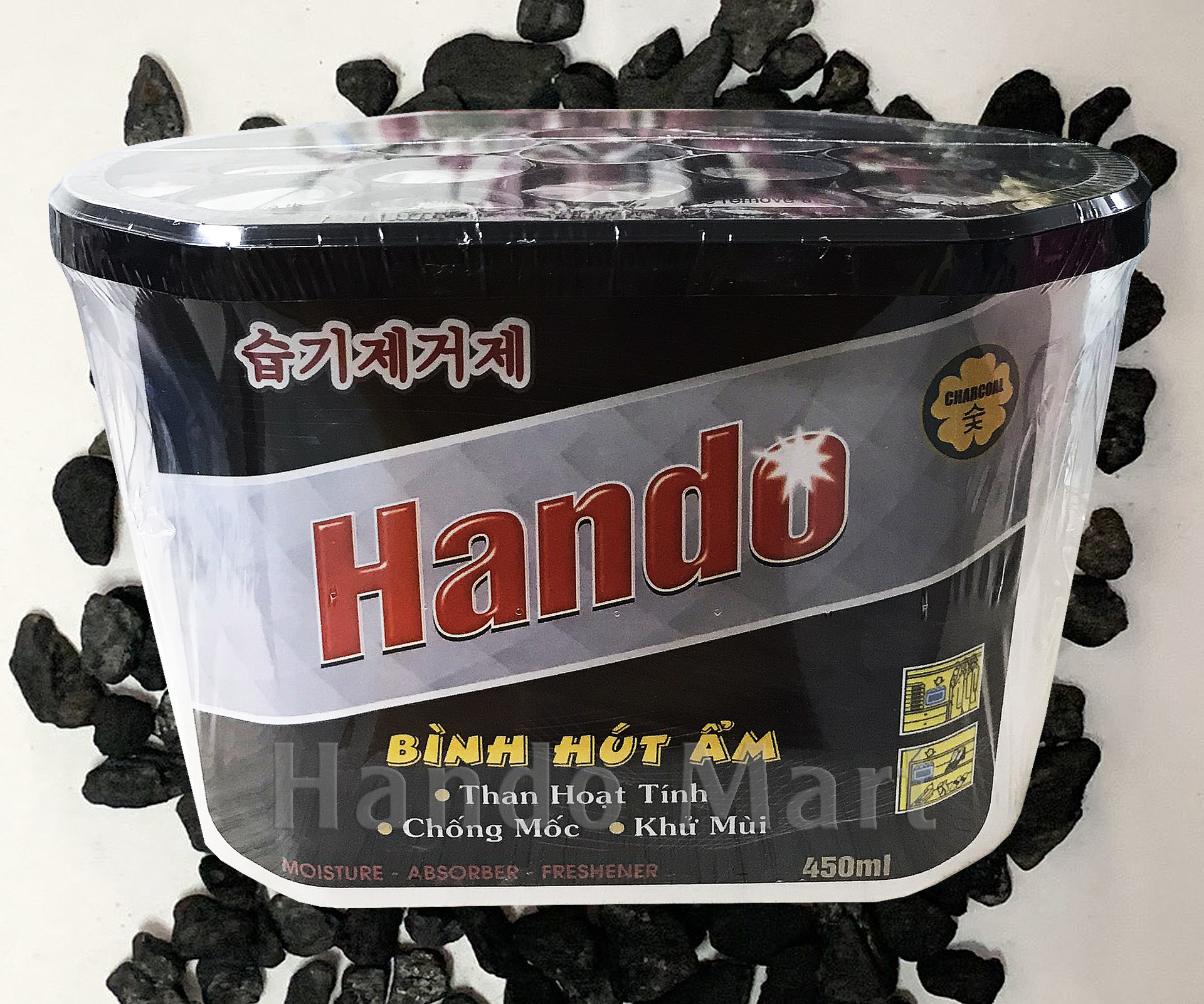 Hộp Hút Ẩm Khử Mùi Nấm Mốc Than Hoạt Tính 450Ml