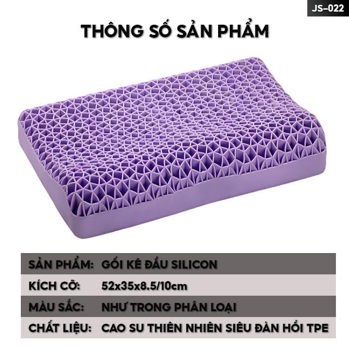 Gối Đầu Silicon Cao Su Non Cải Thiện Tình Trạng Mỏi Cổ Vai Gáy Kiến Tạo Giấc Ngủ Sâu Và Ngủ Ngon JS-022