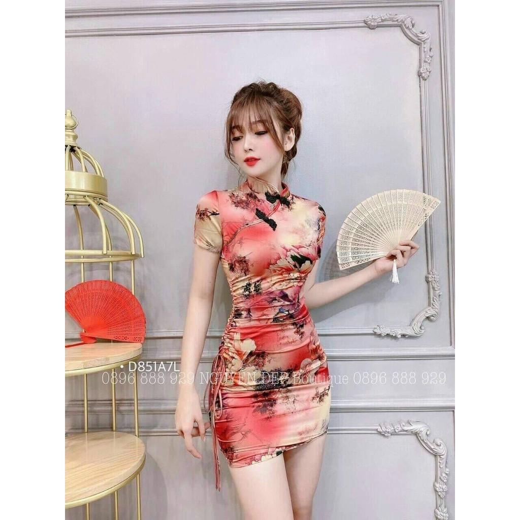 ĐẦM BODY HỌA TIẾT PHÙ HỢP DẠO PHỐ, CHỤP ẢNH LỄ TẾT CỰC SANG TRỌNG THỜI TRANG NỮ