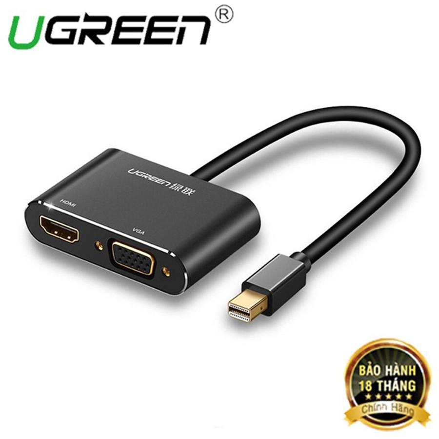 Cáp chuyển đổi Mini DisplayPort sang HDMI - VGA Ugreen 20422 chính hãng -Hàng Chính Hãng