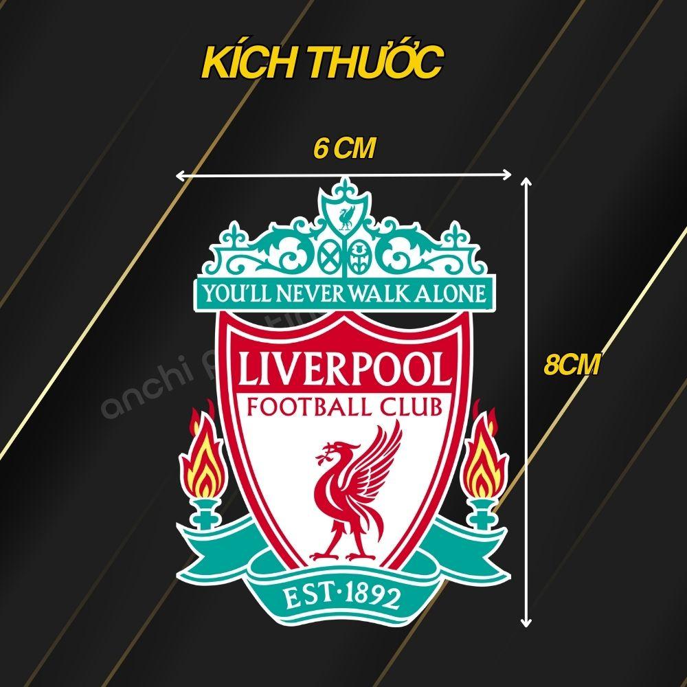Combo 9 sticker logo decal CLB bóng đá LIVERPOOL chất liệu chống nước dán laptop,mũ bảo hiểm - ANCHI PRINTING
