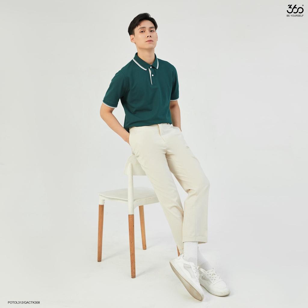 Quần âu nam dáng crop cạp chun thương hiệu 360 Boutique - QACTK308