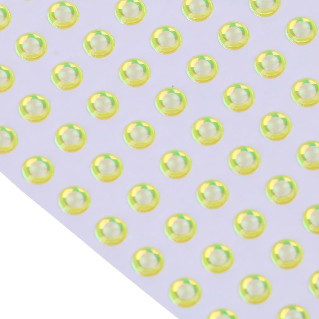 100 Pieces Fishing Lure Eyes Lifelike Realistic Artificial Holographic Fake Eyes Fishing Fly Tying Lures Crafts 5mm DIY