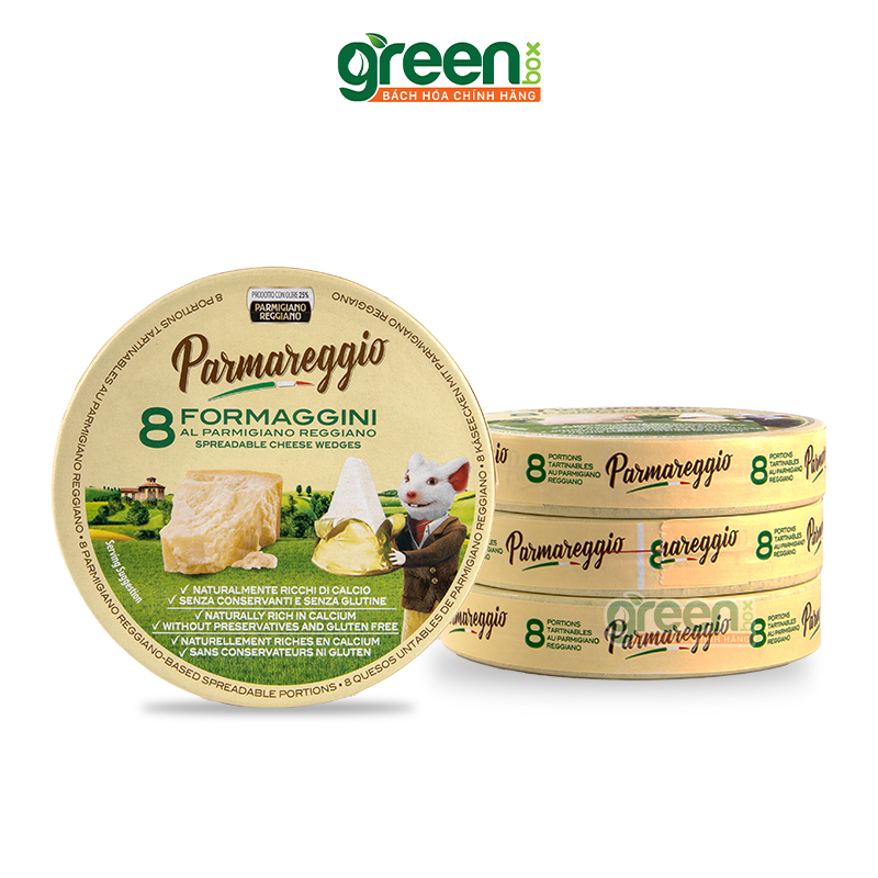 Hộp phô mai Parmareggio 140g 8 miếng