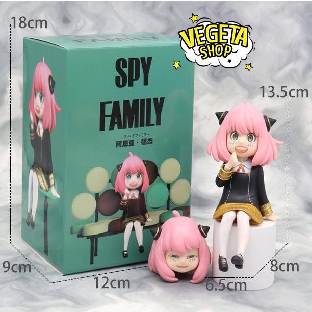 Mô hình Spy X Family Gia đình điệp viên - Mô hình Anya có 2 đầu để thay thế - Anya Forger Kimera - Cao 13,5~16,5cm