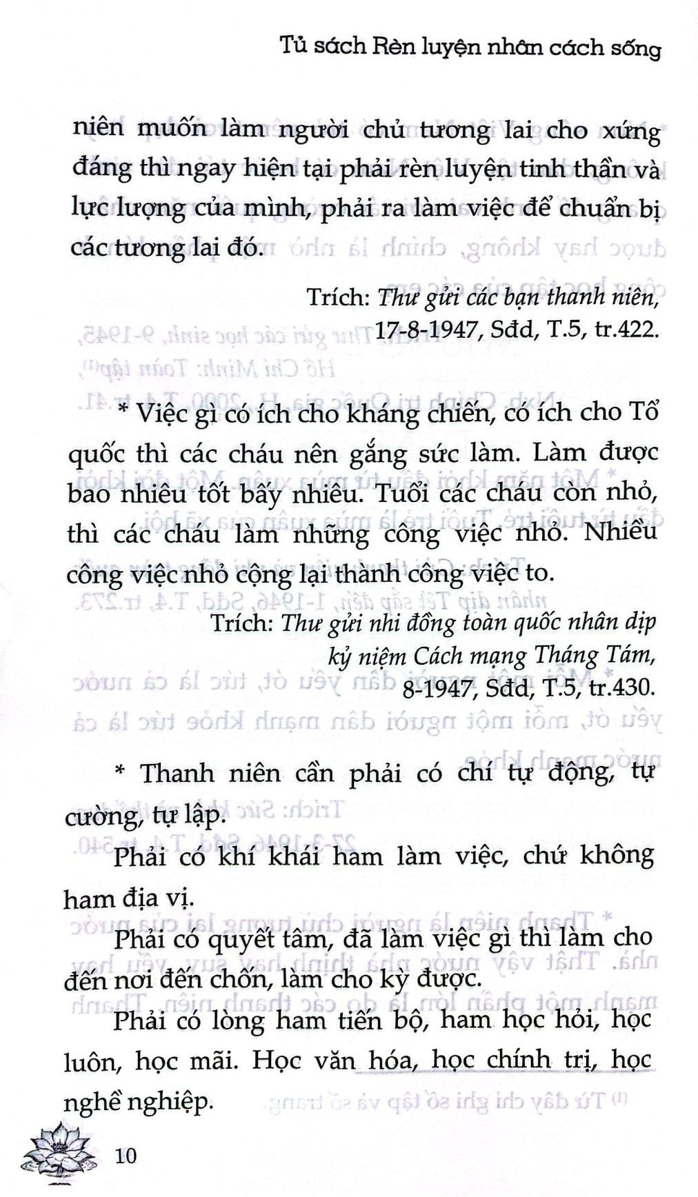 Sách - Tủ Sách Rèn Luyện Nhân Cách Sống - Bác Hồ Với Học Sinh, Sinh Viên (Tái Bản 2024)