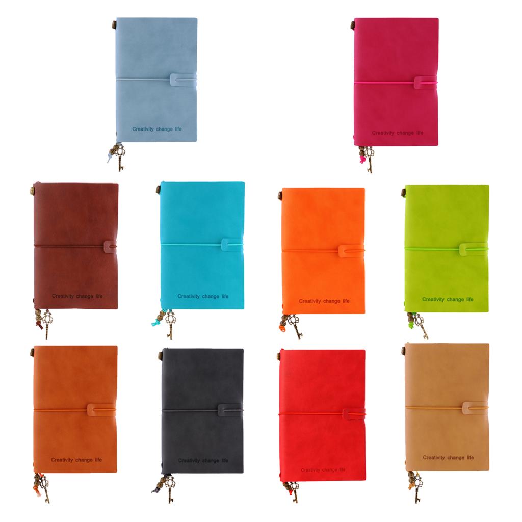 Portable Leather Notebook Blank Page, Travel Journal Diary Notes