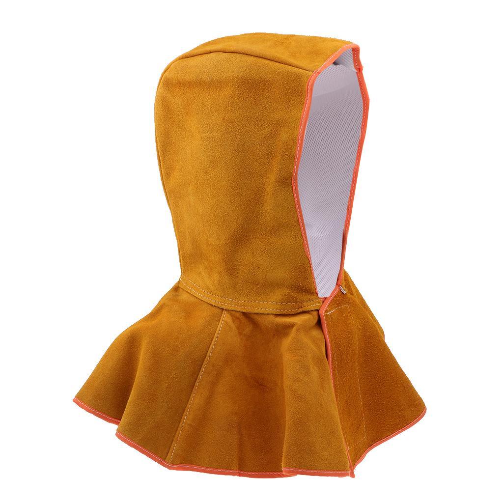 Welder Apron Heat Insulation Cowhide Leather Welding Protection Kit Orange