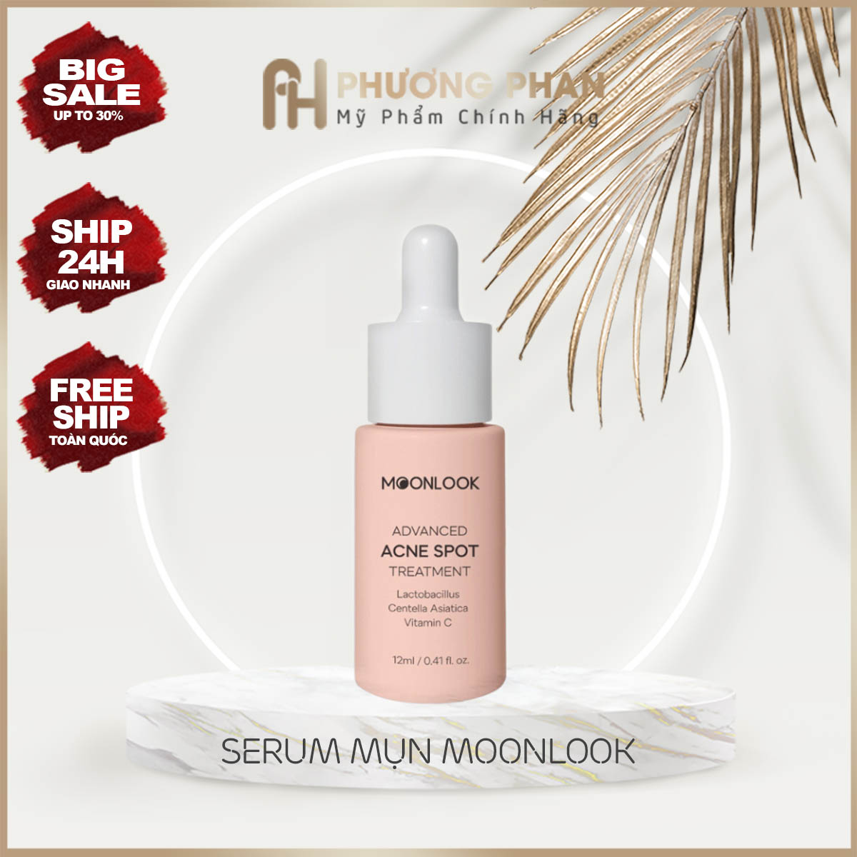 Serum Phục Hồi Ngừa Mụn Moonlook 12ml