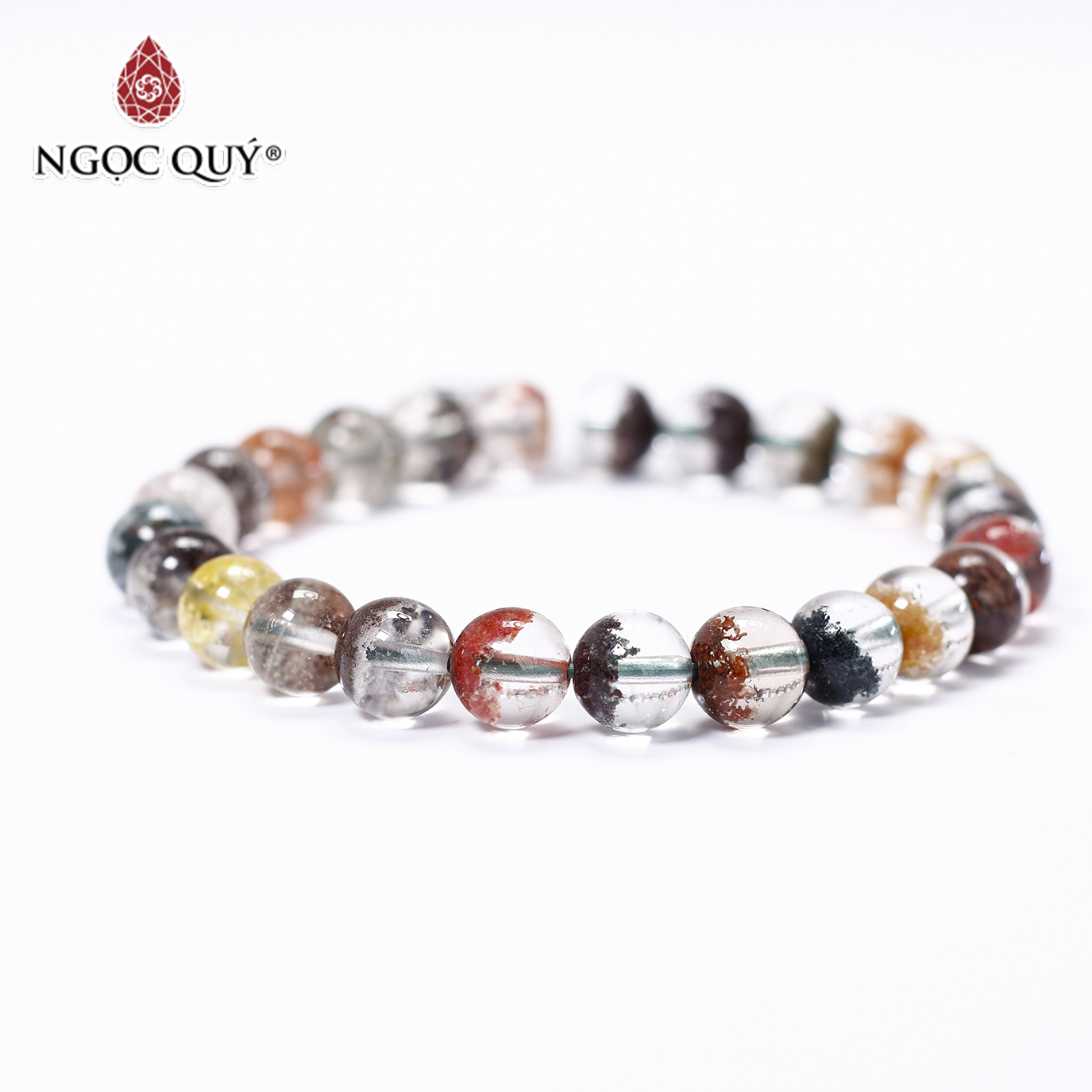 Vòng tay đá ưu linh đa sắc size hạt 8mm - Ngọc Quý Gemstones