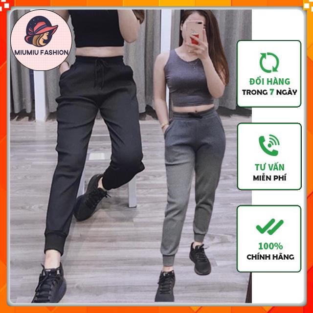 Quần jogger nữ chất len tăm dày đẹp_ Quẩn len tăm bo gấu - MiuMiu Fashion