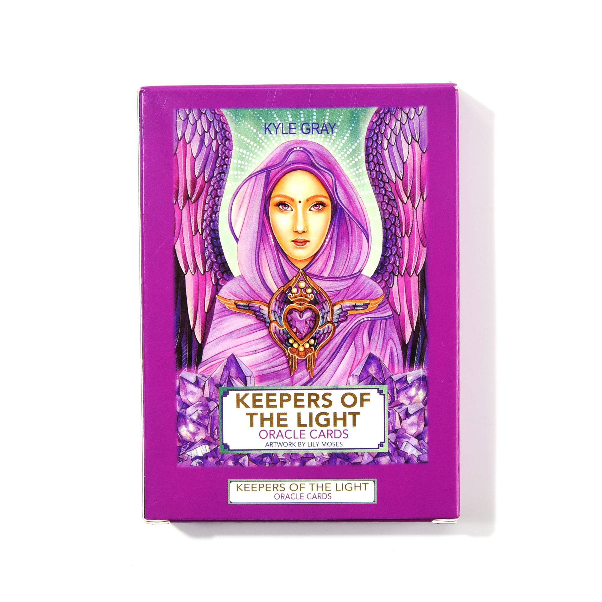 Combo Bộ Bài Bói Tarot Keepers of the Light Oracle Cards Cao Cấp và Túi Nhung Đựng Tarot và Khăn Trải Bàn Tarot