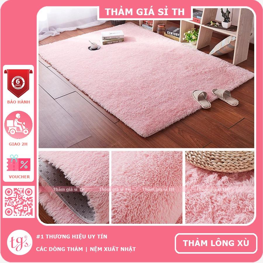 Thảm Lông Xù Hồng Nhạt | 160x200cm | Thảm Trang Trí Phòng Khách - Phòng Ngủ - Thảm Trải Sofa - Thảm Dành Cho Bé