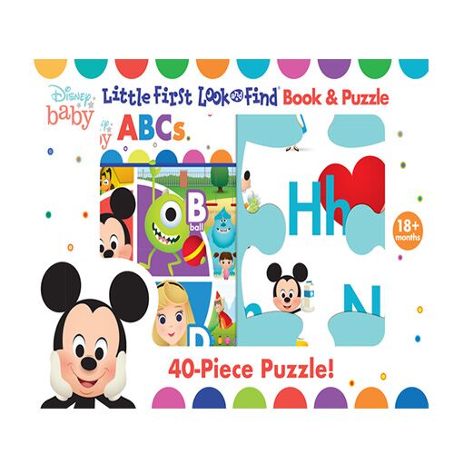 Dysney Baby: ABCs: Little First Look And Find Book &amp; Puzzle