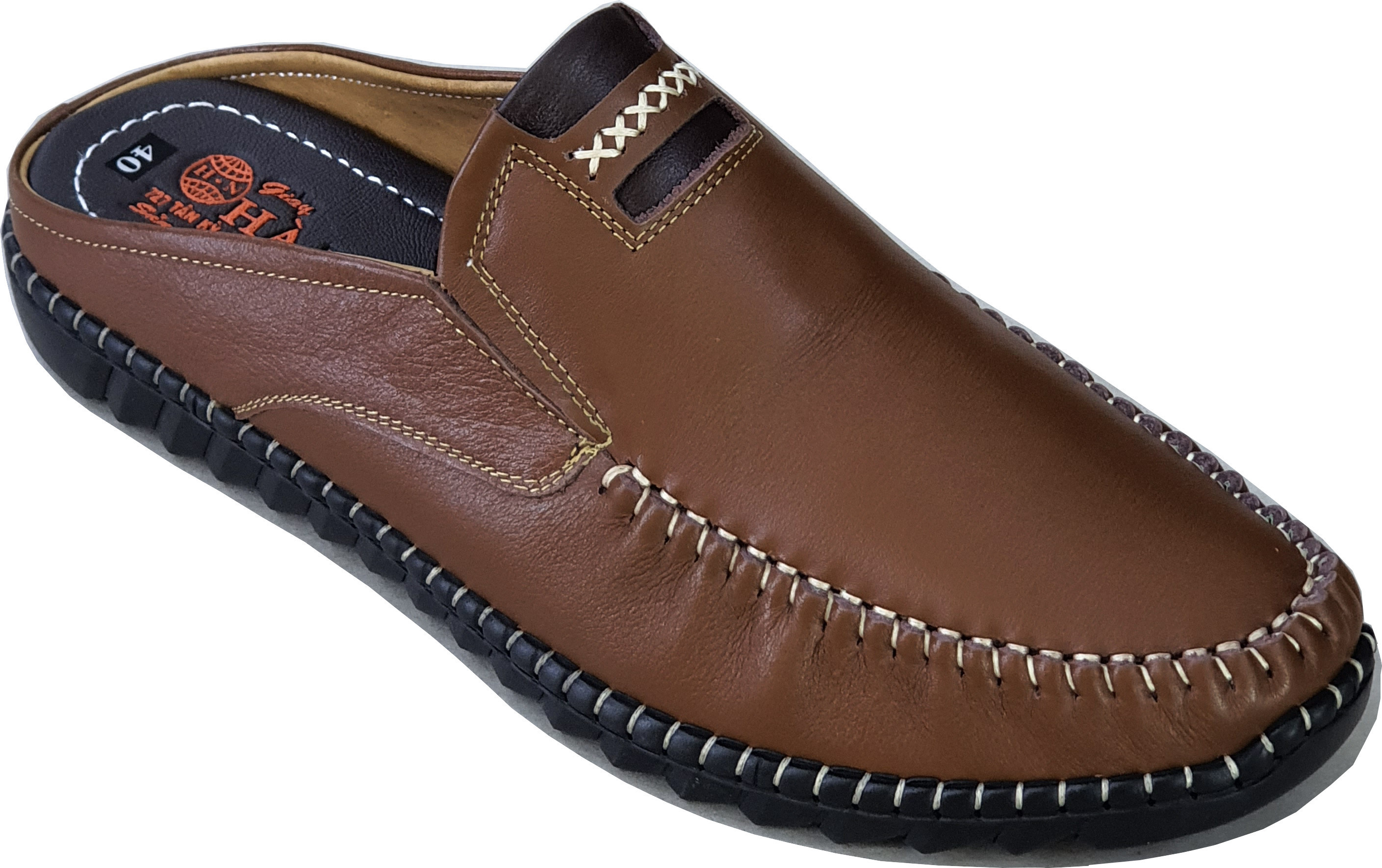 Dép bít mũi nam da bò thật HÀ NAM cao cấp GSB2045