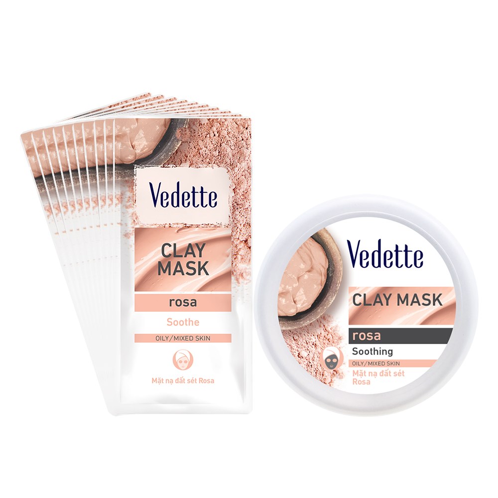 Bộ sưu tập mặt nạ Vedette Rosa - Clay Mask ROSA