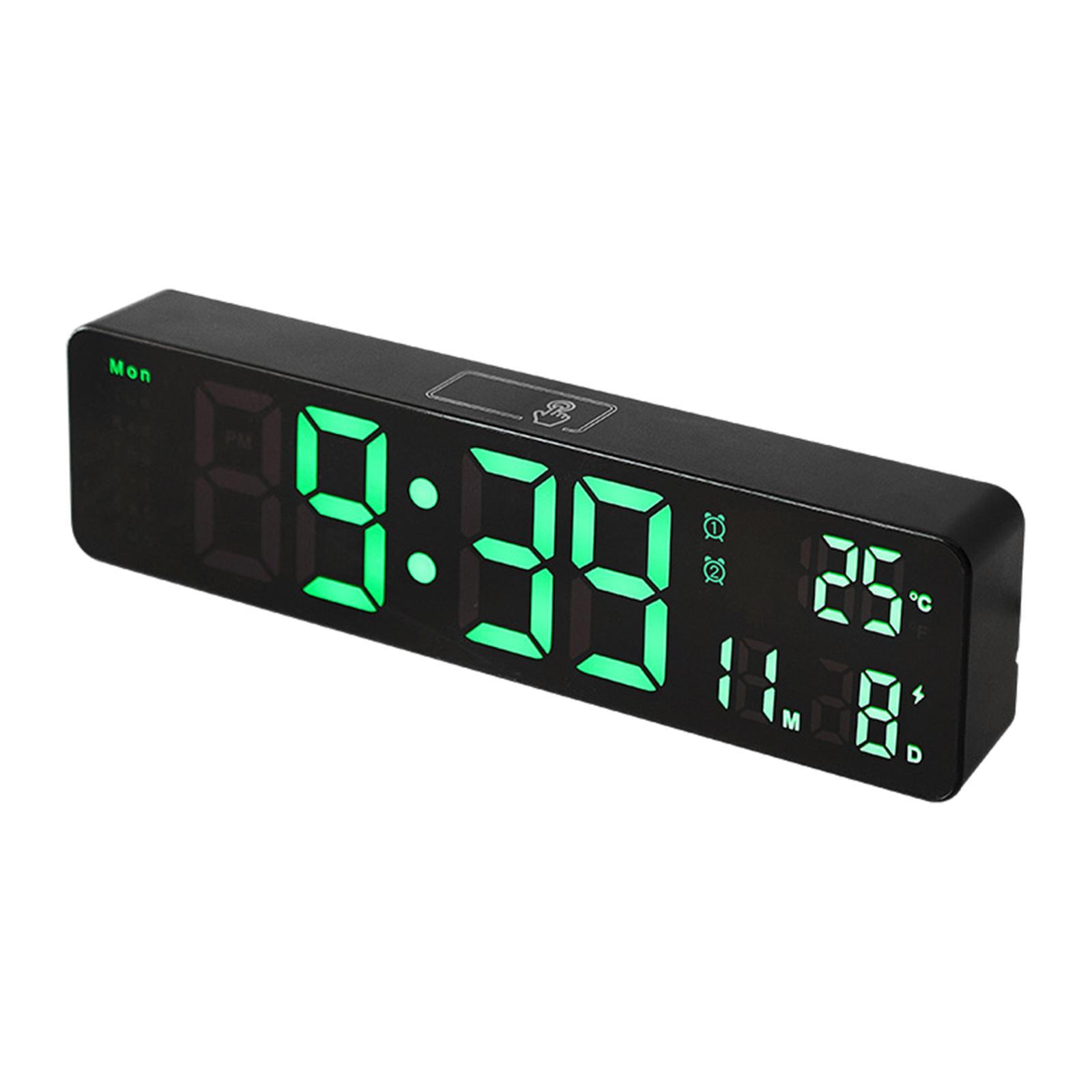 LED Digital Clock USB/Battery Temperature Large Mirror Display