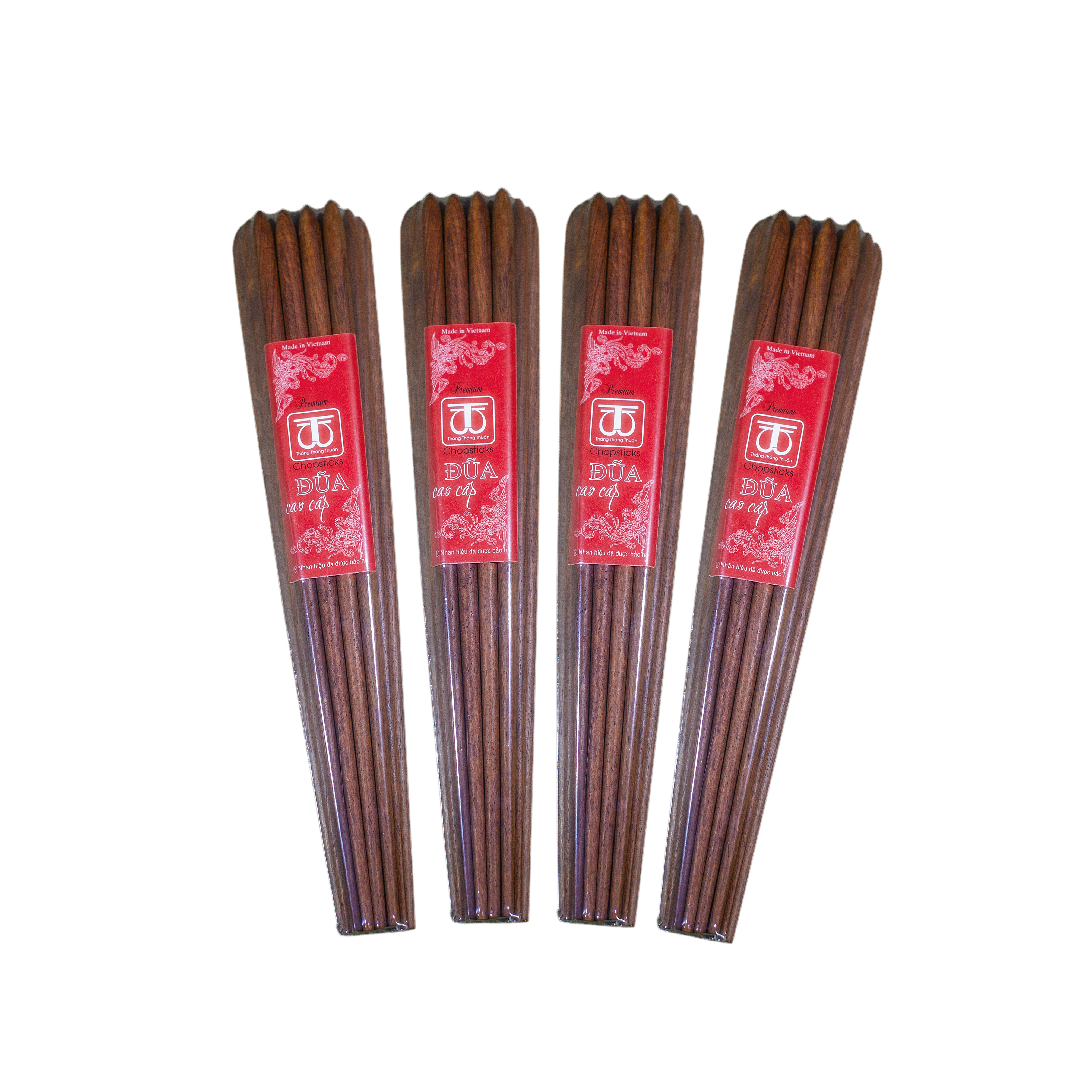 Combo 4 bộ 40 đôi Đũa Đẹp Gỗ Cẩm Tiện Trụ Tròn