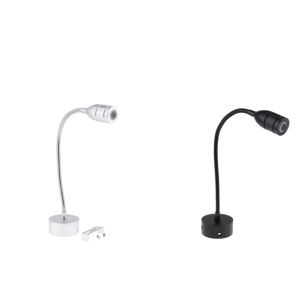 Marine 12V Led White/Red Light, Dimmable Lamps, Flexible Reading Chart Light for Boat, Rv, Caravan