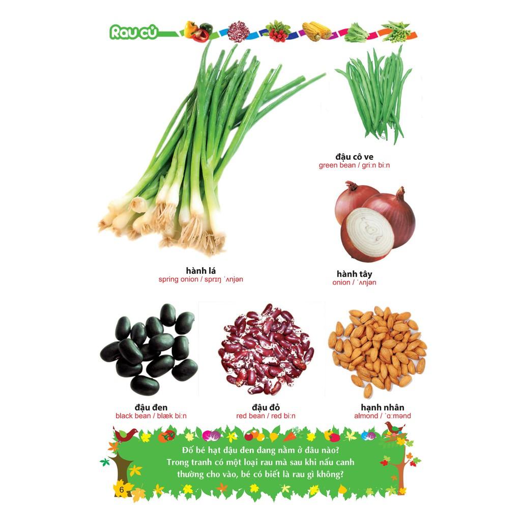 Từ Điển Tranh Về Rau - Củ - Quả - Hoa (Bìa Cứng) - Bản Quyền