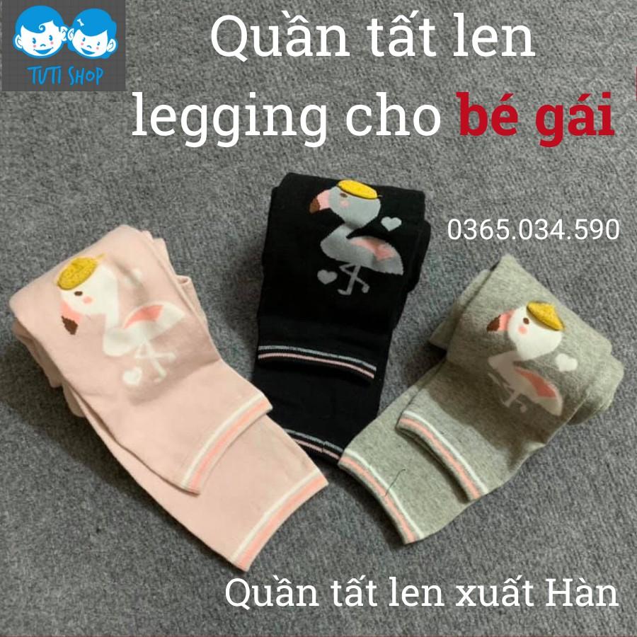 QUẦN TẤT LEN LEGGING XUẤT HÀN không bàn co giãn, mặc mùa thu đông siêu cute cho bé gái từ 1 2 3 4 tuổi