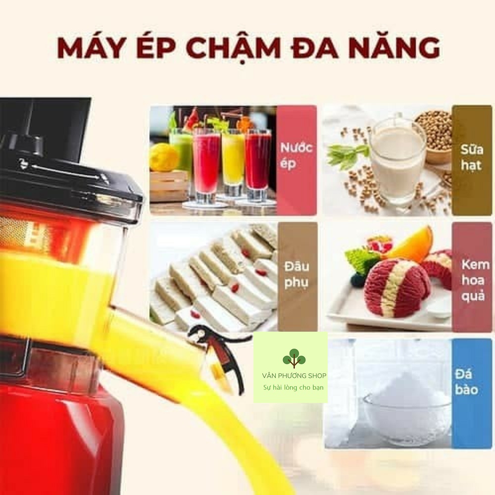 Máy Ép Chậm Nguyên Quả NINE SHIELD KB-F8B tiện lợi, lấy nước nguyên chất