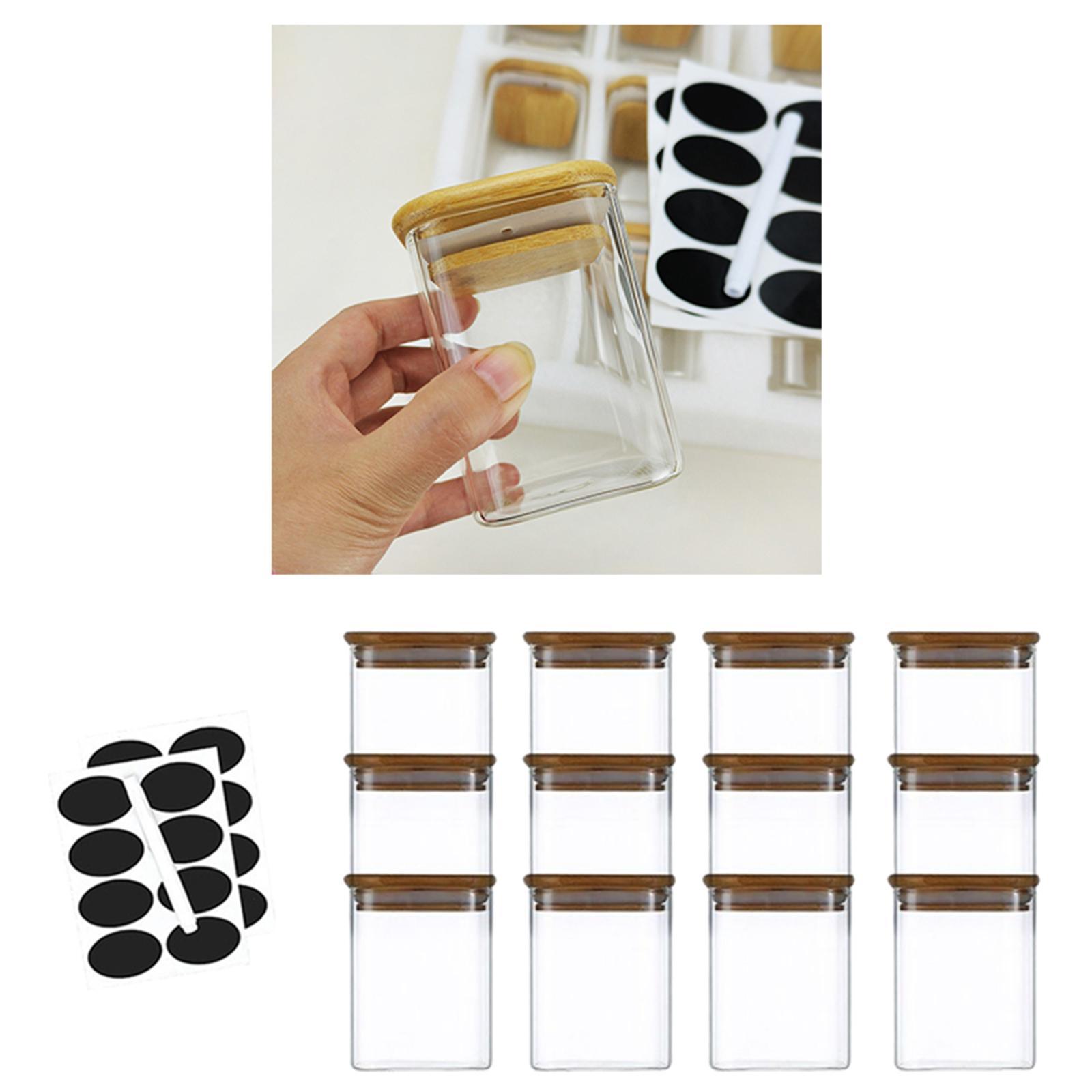 12Pcs Glass Food Storage Container Containers Set Kitchen Canister Jar